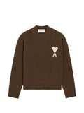 AMI Paris Crewneck alpaca sweater with Ami de Coeur