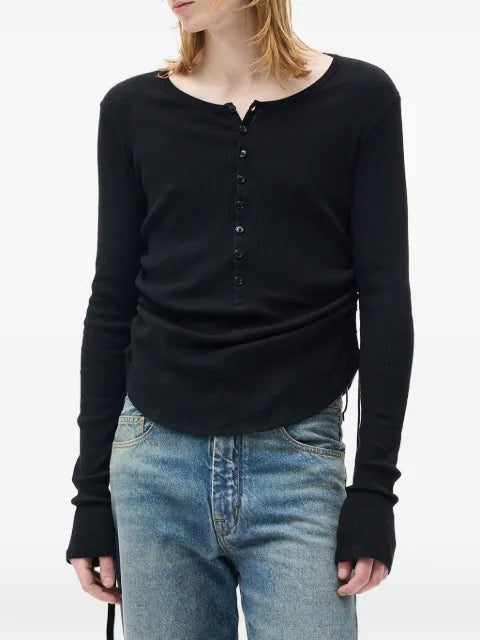 Ann Demeulemeester Hamar button-detail T-shirt