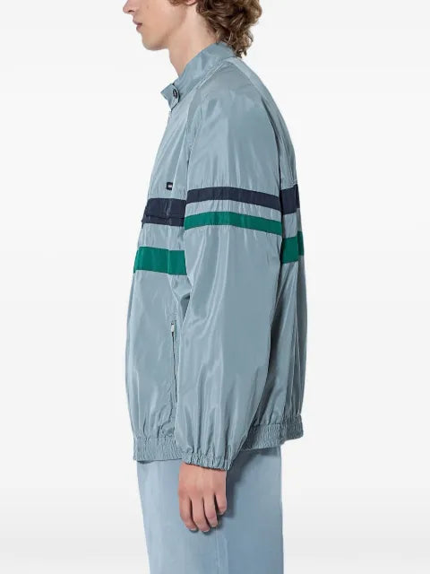 Miu Miu striped zip-front jacket