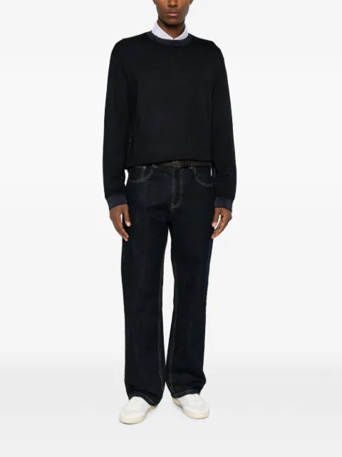 Emporio Armani crew-neck virgin-wool sweater