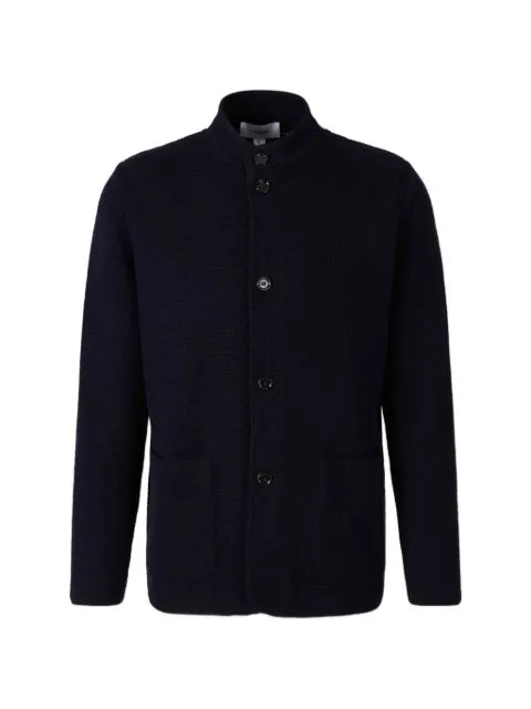 Lardini basket-weave virgin wool cardigan