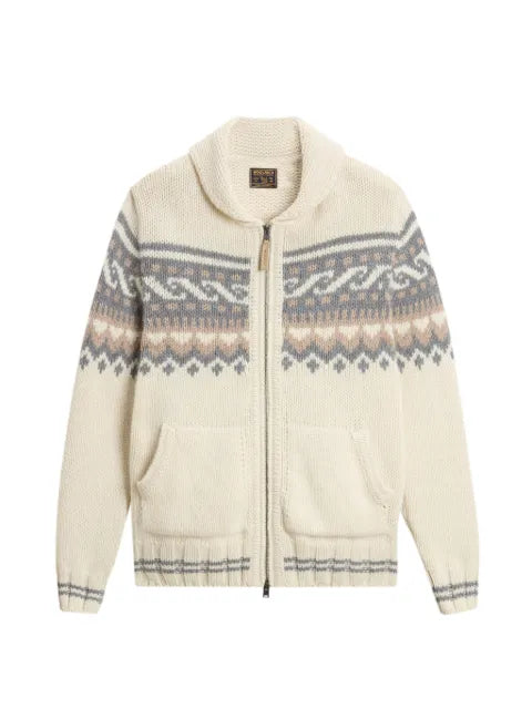 Woolrich Fair Isle zip-up cardigan