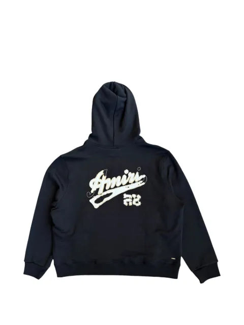 AMIRI distressed logo hoodie