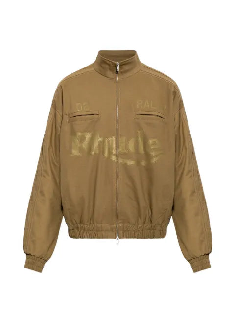 RHUDE Rally Track logo-print zip-up jacket