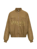 RHUDE Rally Track logo-print zip-up jacket