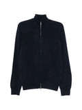 Soft Goat zip-up high-neck cardigan