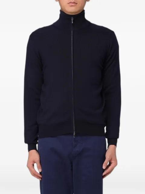 XC zip-up merino-wool cardigan