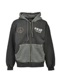 SWJP stud-embellished graphic-print hoodie