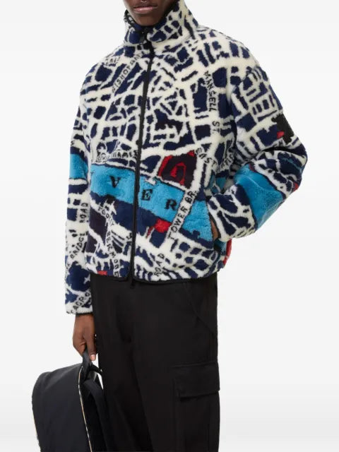 Burberry London map fleece jacket