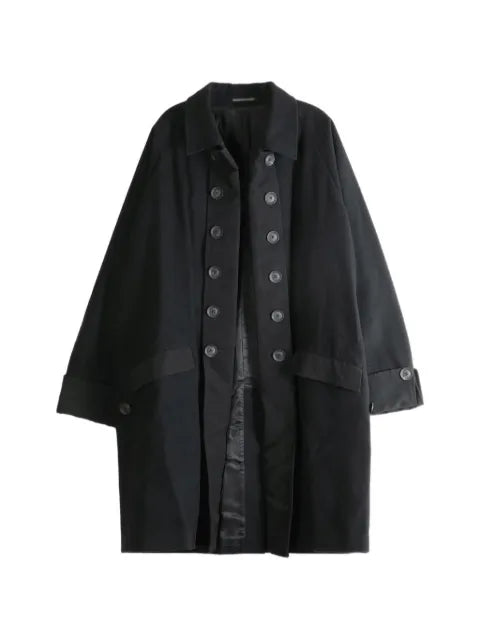 Yohji Yamamoto double-breasted raglan-sleeve jacket