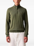 Aeronautica Militare quarter-zip embroidered-logo sweater