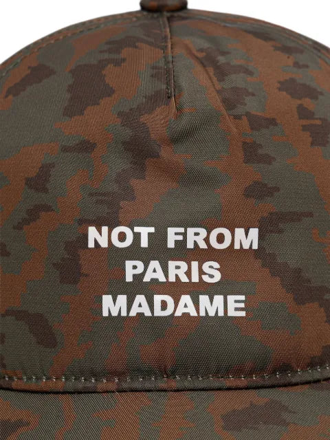 Drôle De Monsieur "Not From Paris Madame" camouflage-print baseball cap