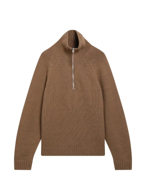 TOM FORD half-zip cable-knit sweater