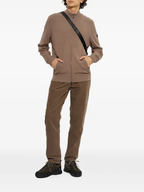 BOGNER zip-up panelled sweatshirt