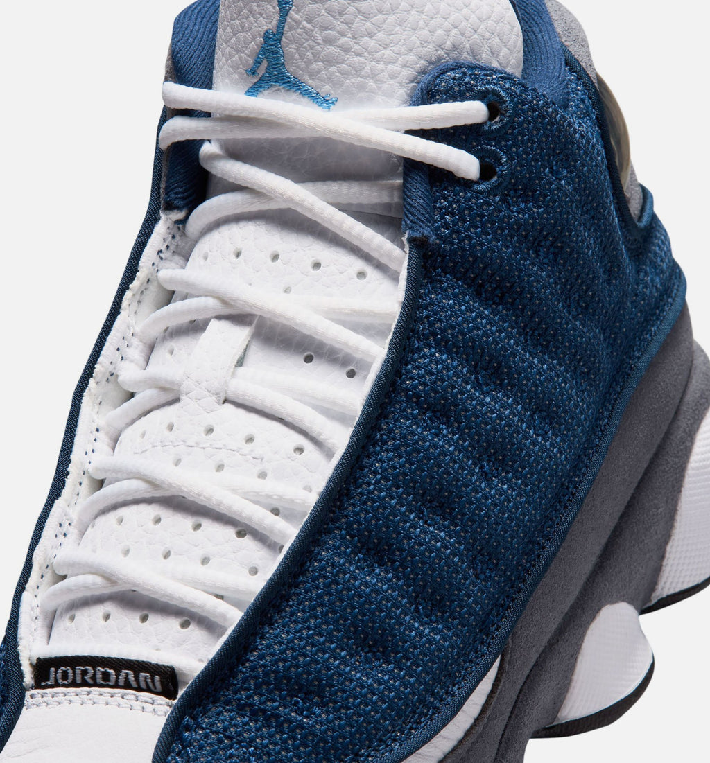 Air Jordan 13 Retro Navy and Flint Grey Big Kids' Sneakers - Navy/University Blue/Flint Grey/White