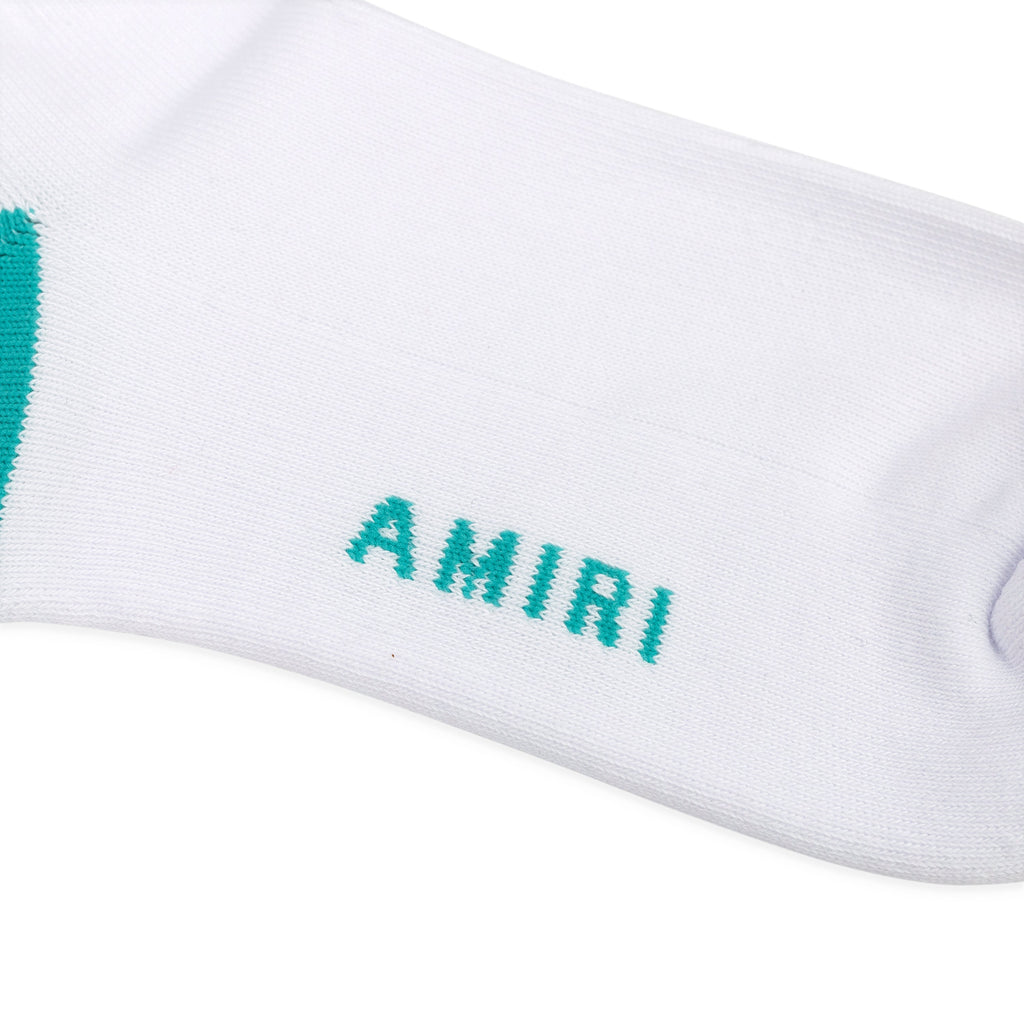White/Aqua MA Logo Tube Socks