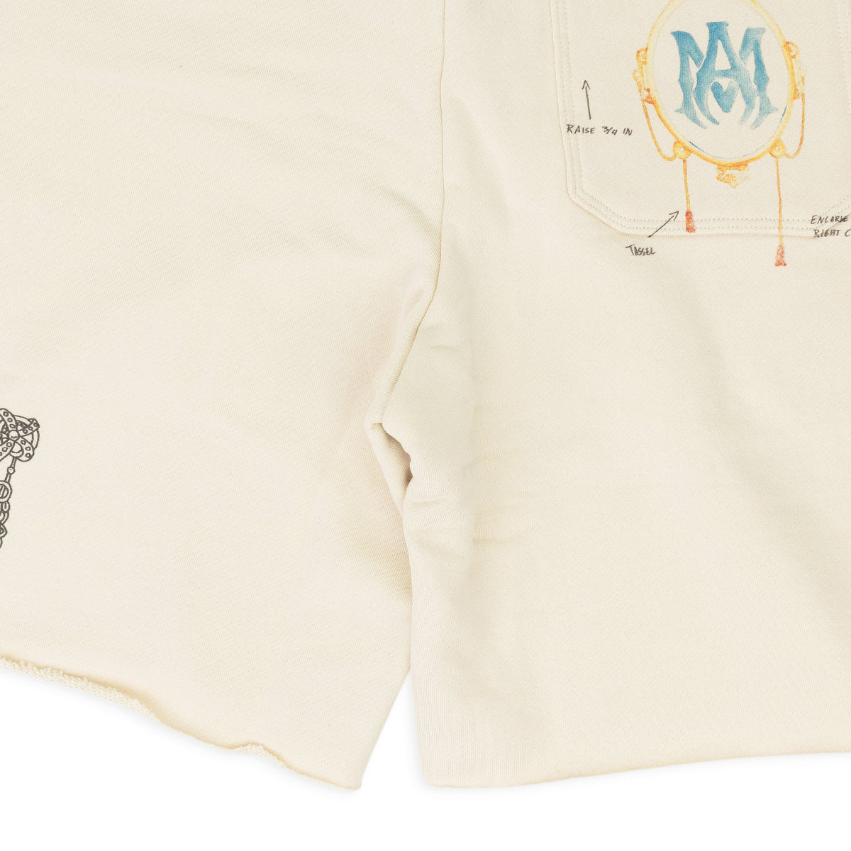 Almond Zig Zag Sketch Sweatshorts