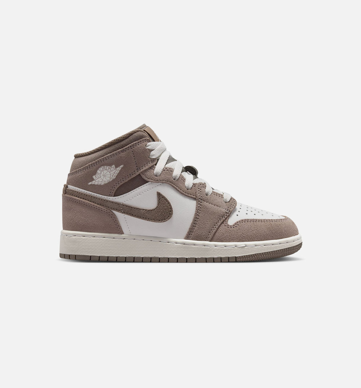 Air Jordan 1 Mid Grade School - Enigma Stone/Olive Grey/Summit White