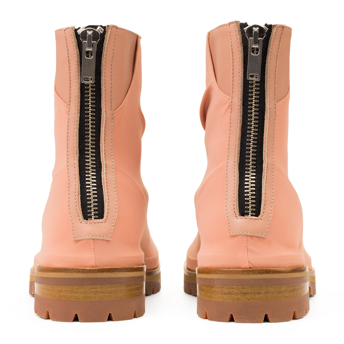 Pink Marathon Zipped Boots