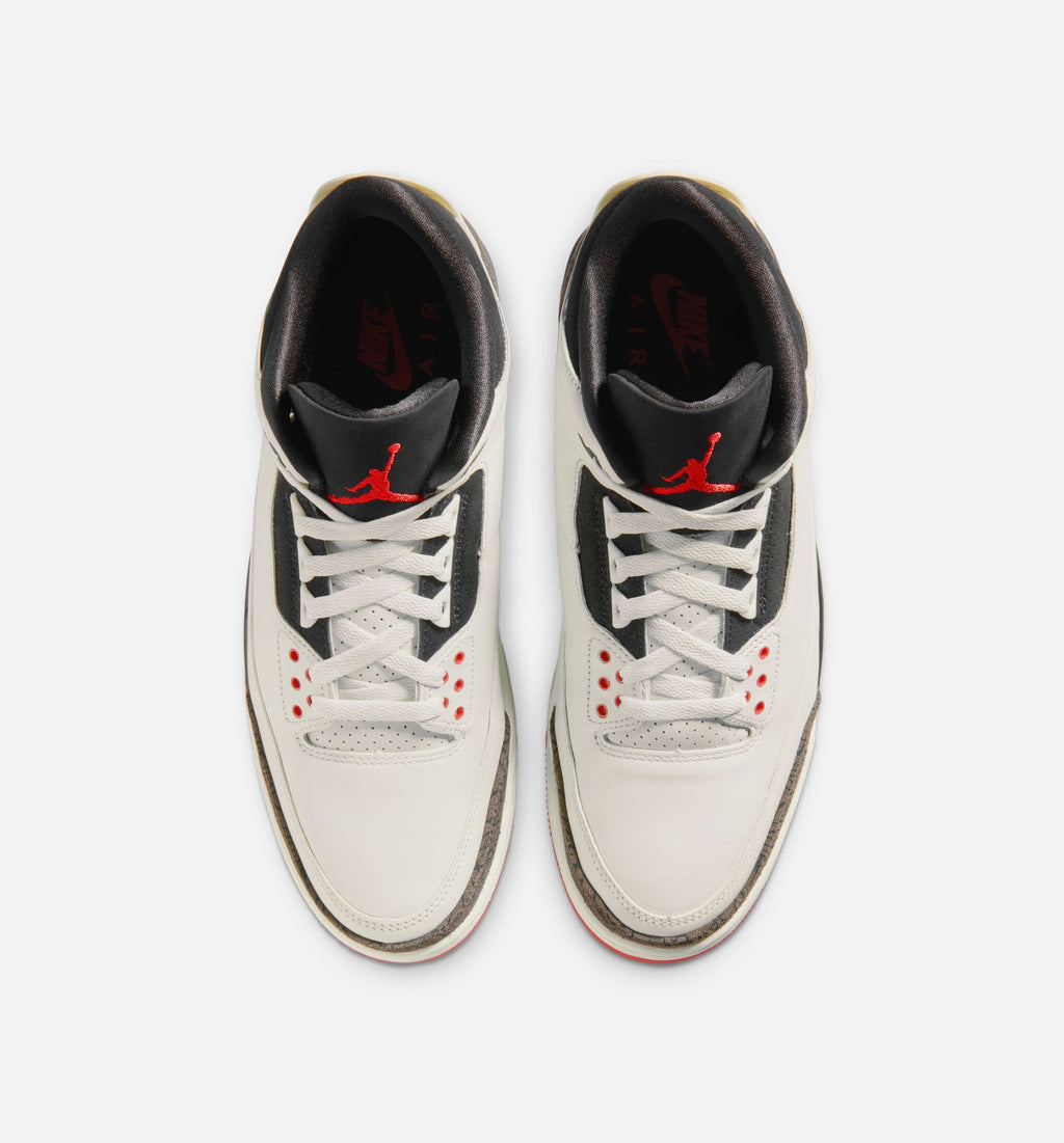 Air Jordan 3 Retro Sail And University Red Men's Lifestyle Shoe - Sail/Black/University Red/Pale Ivory