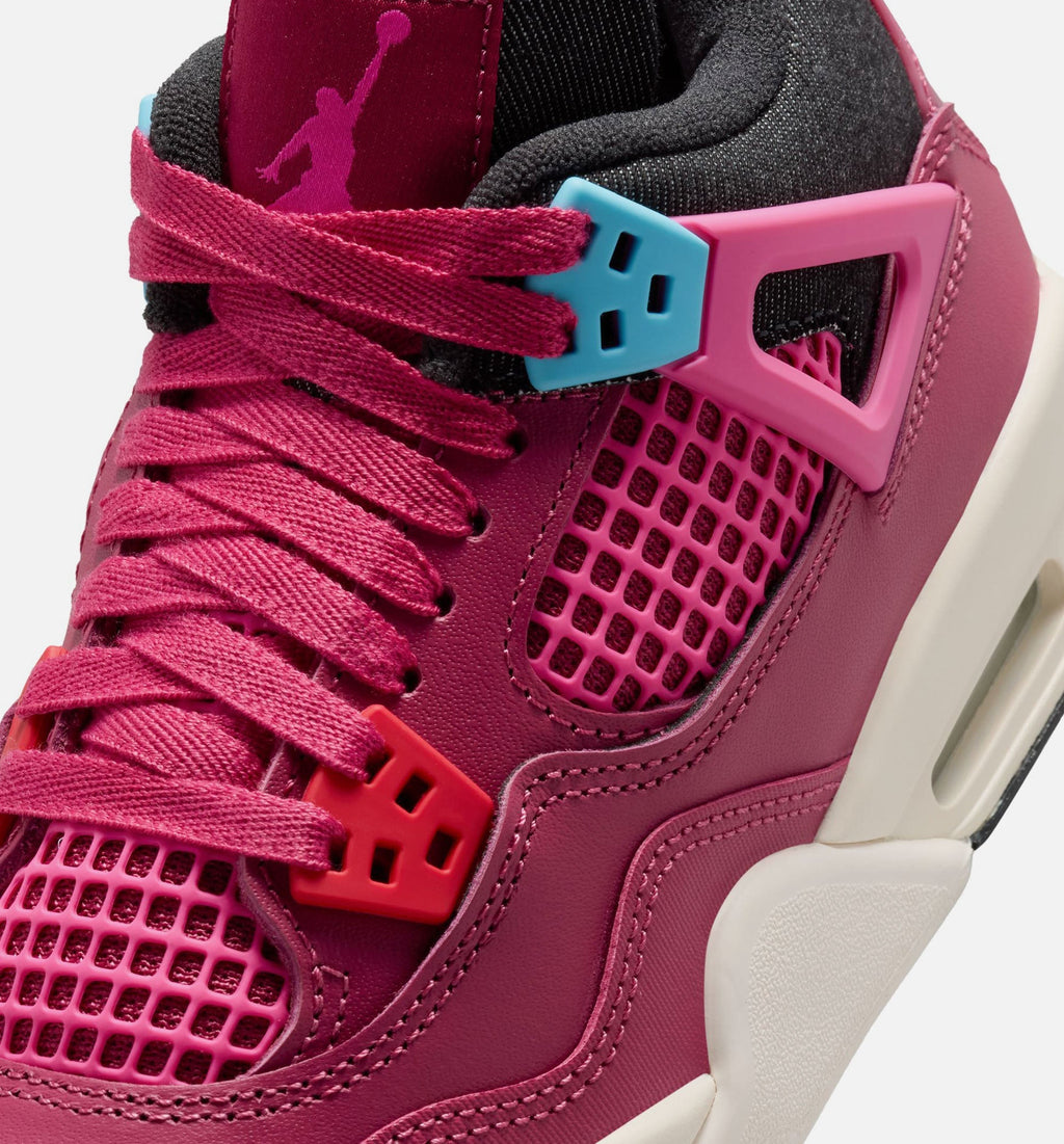 Air Jordan 4 Retro She's A Star Big Kids' Lifestyle Shoes - Sweet Beet/Desert Pink/Off Noir/Chalk