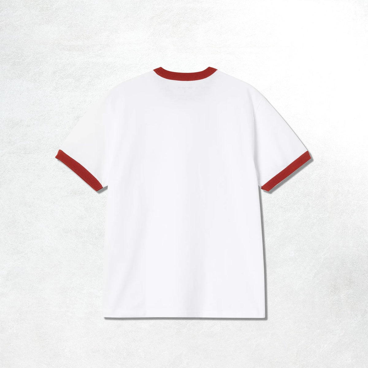 Carhartt WIP S/S Ip Ringer T-Shirt: White / Red