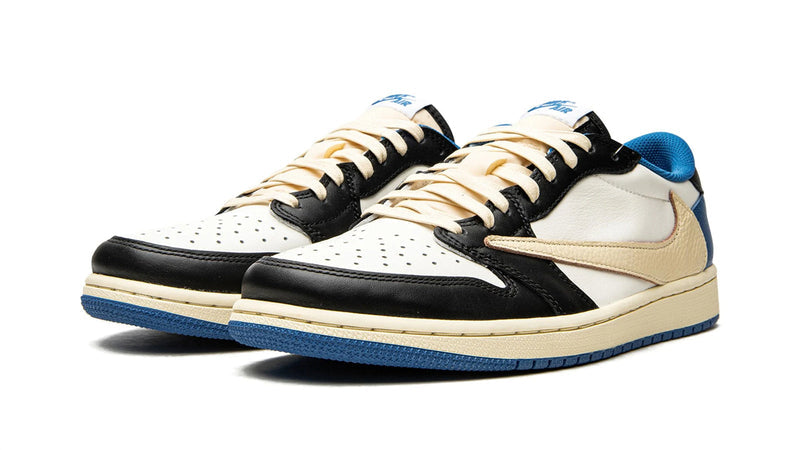 Travis Scott x Fragment x Air Jordan 1 Low OG SP – Triple Collab Grail with Reverse Swoosh & Lightning Bolt
