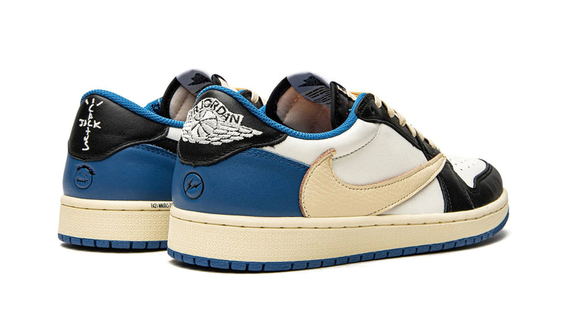 Travis Scott x Fragment x Air Jordan 1 Low OG SP – Triple Collab Grail with Reverse Swoosh & Lightning Bolt