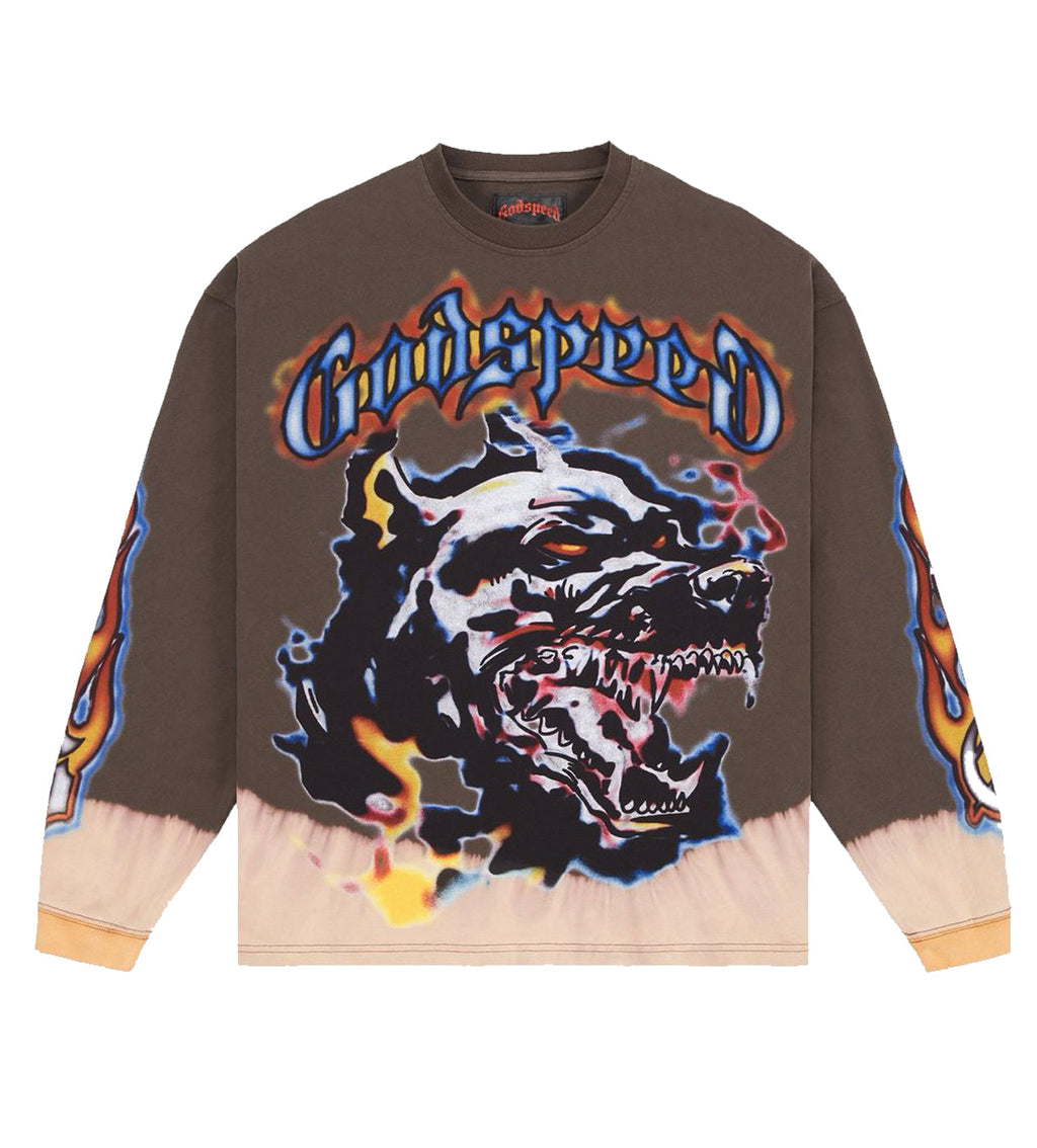 Godspeed Off The Leash L/S Tee Mocha Brown