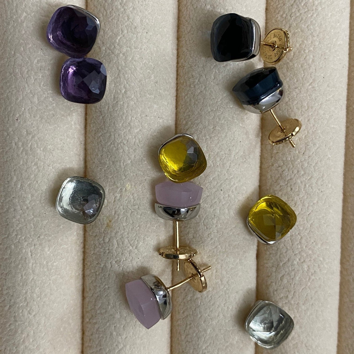 Pomellato Style Crystal 18K Gold-Plated Earrings