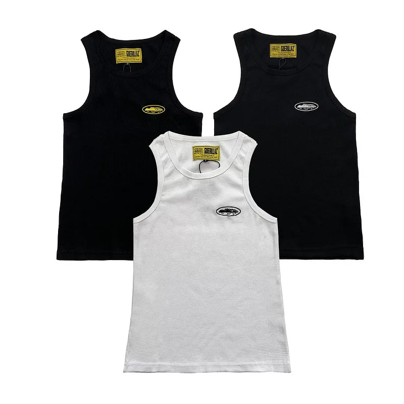 Corteiz Embroidered Logo Tank Top – White