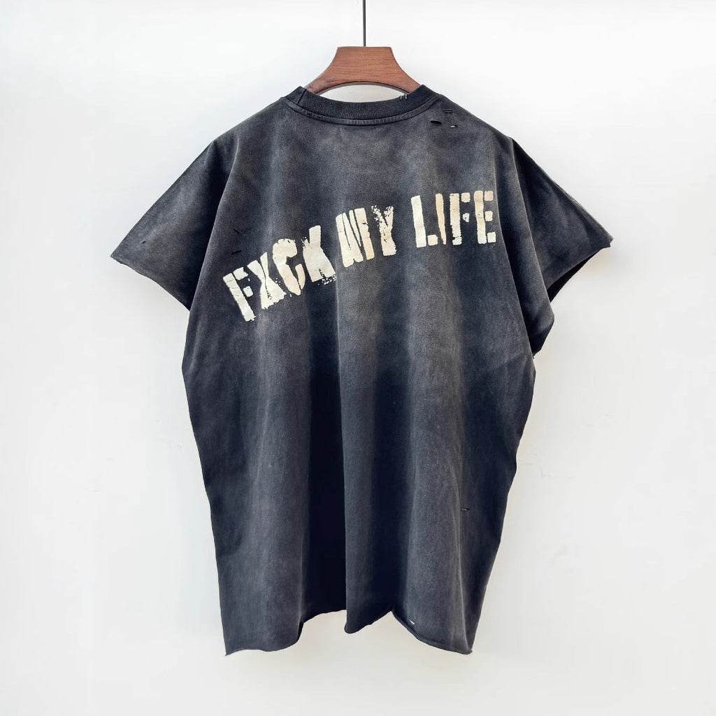 Punk Art Graphic Short Sleeve Crewneck T-Shirt