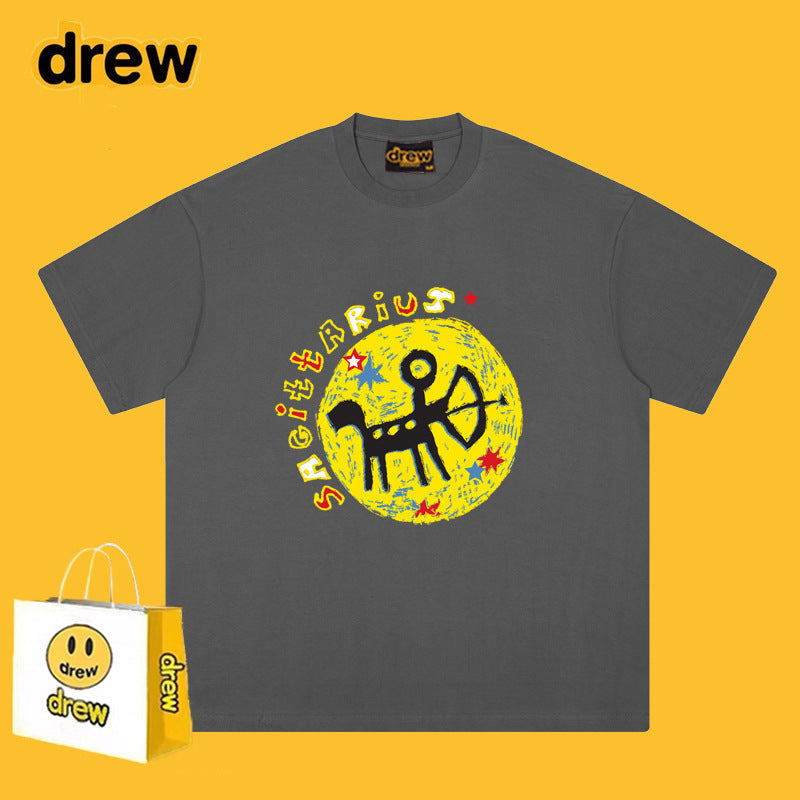 Drew T-shirts Drew Short Sleeve Smiley Face Spring and Summer