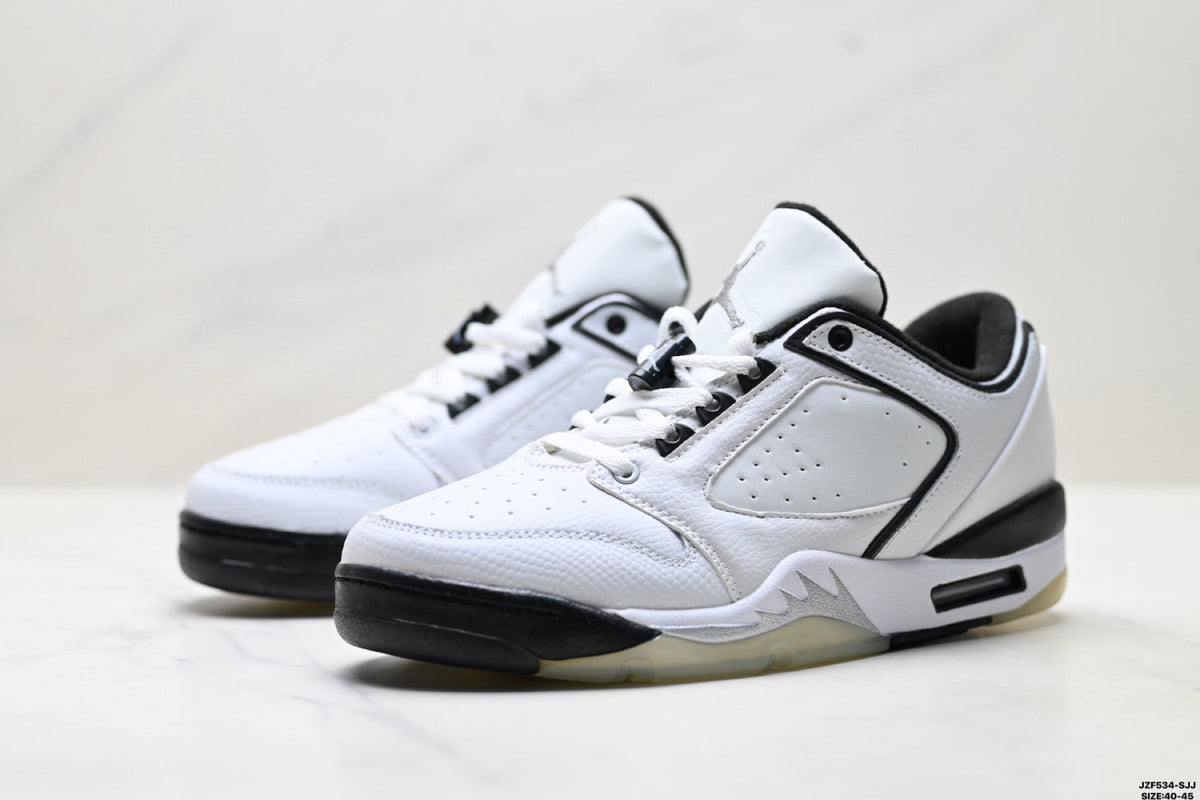 Air Jordan 5 Low White Black Sneakers