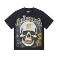 Godspeed Washed Black Skull & Sun-Eye Graphic T-Shirt