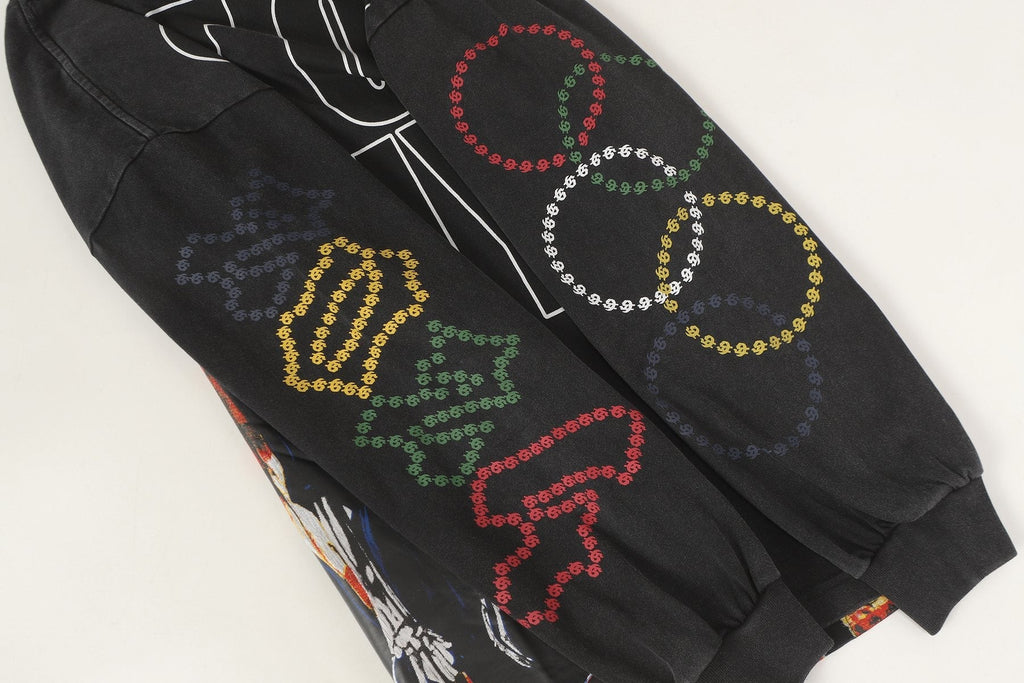 Godspeed Skeleton Basketball Graphic Long-Sleeve T-Shirt