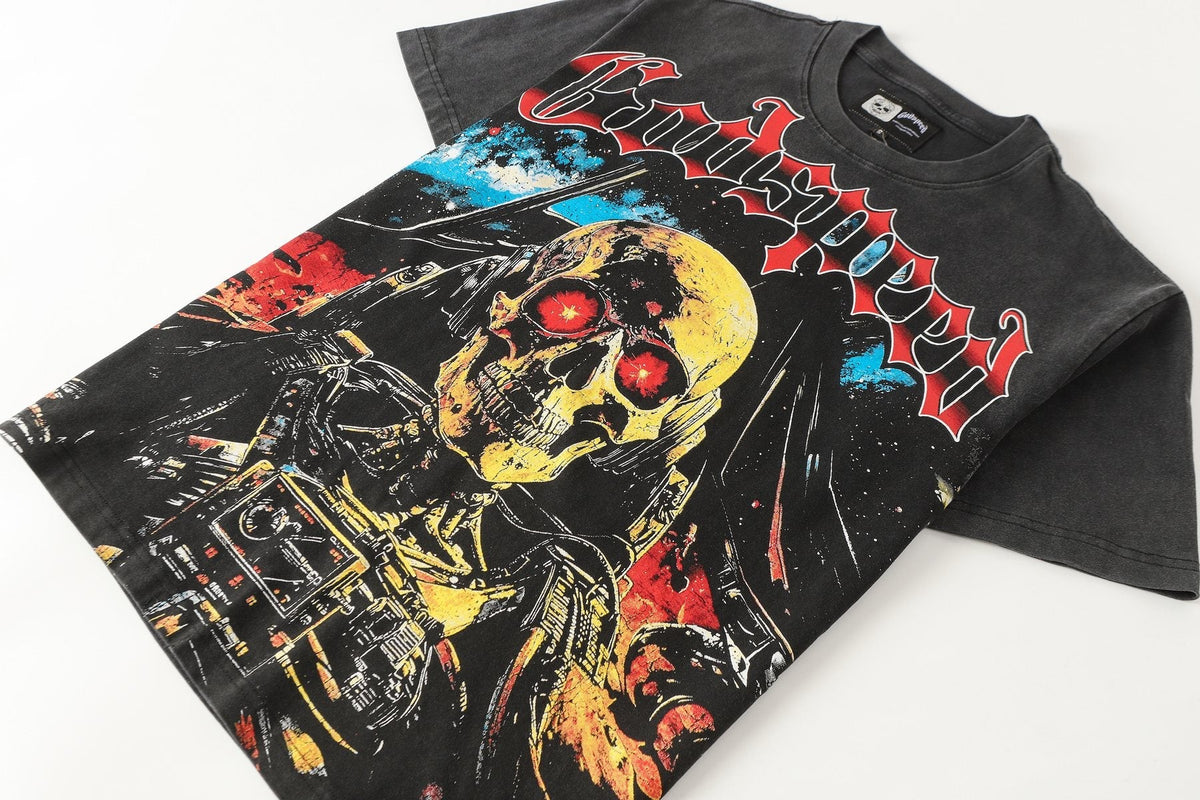 Godspeed Skull & City Back Graphic T-Shirt
