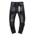 Purple Brand Paint-Splatter Distressed Black Jeans