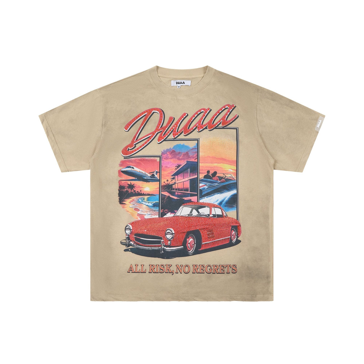 Rough Play All Risk Car Graphic Short-Sleeve T-Shirt