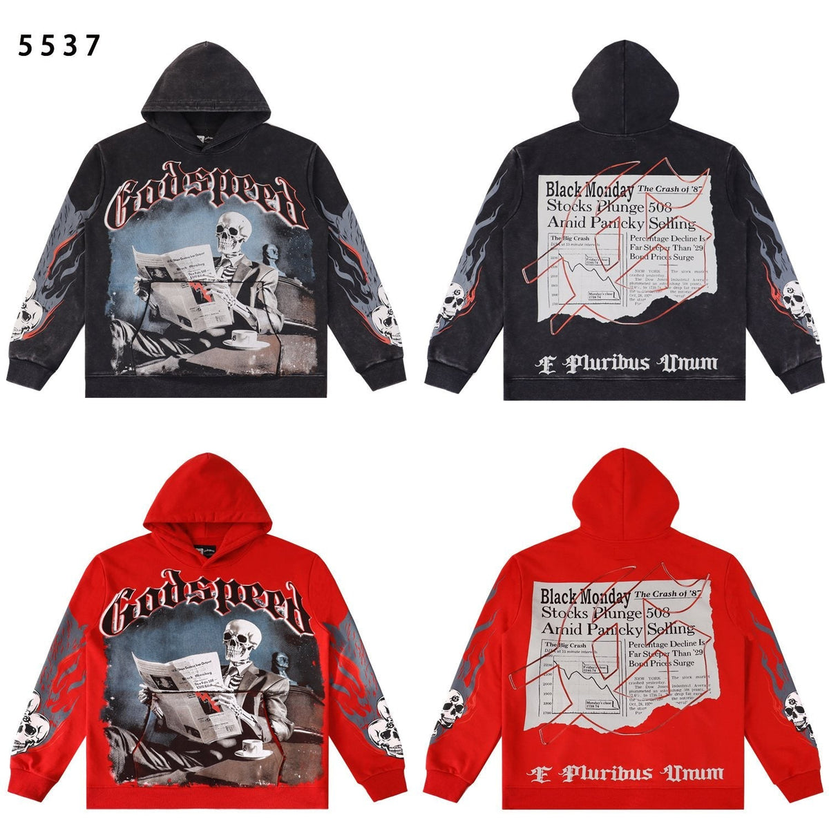 Godspeed Black Monday Skeleton Graphic Hoodie