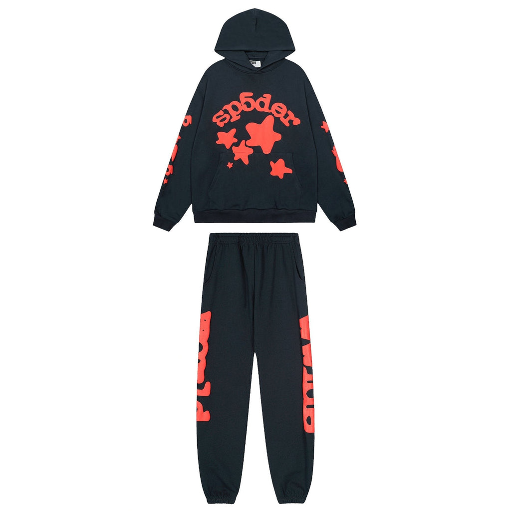 Sp5der Graphic Hoodie & Jogger Matching Set