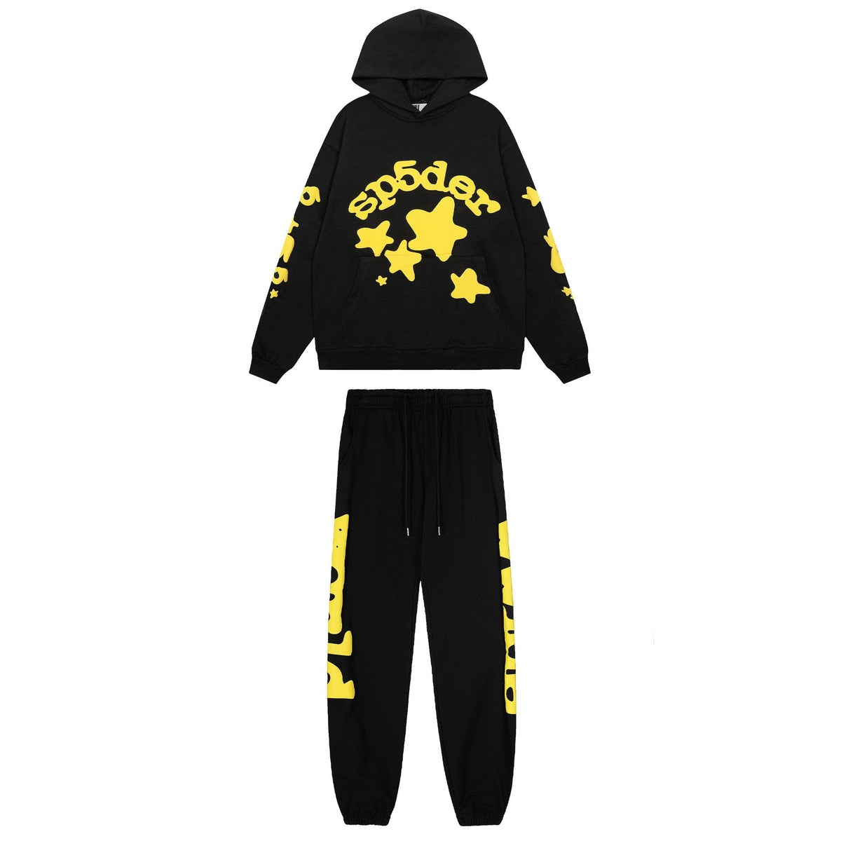 Sp5der Graphic Hoodie & Jogger Matching Set