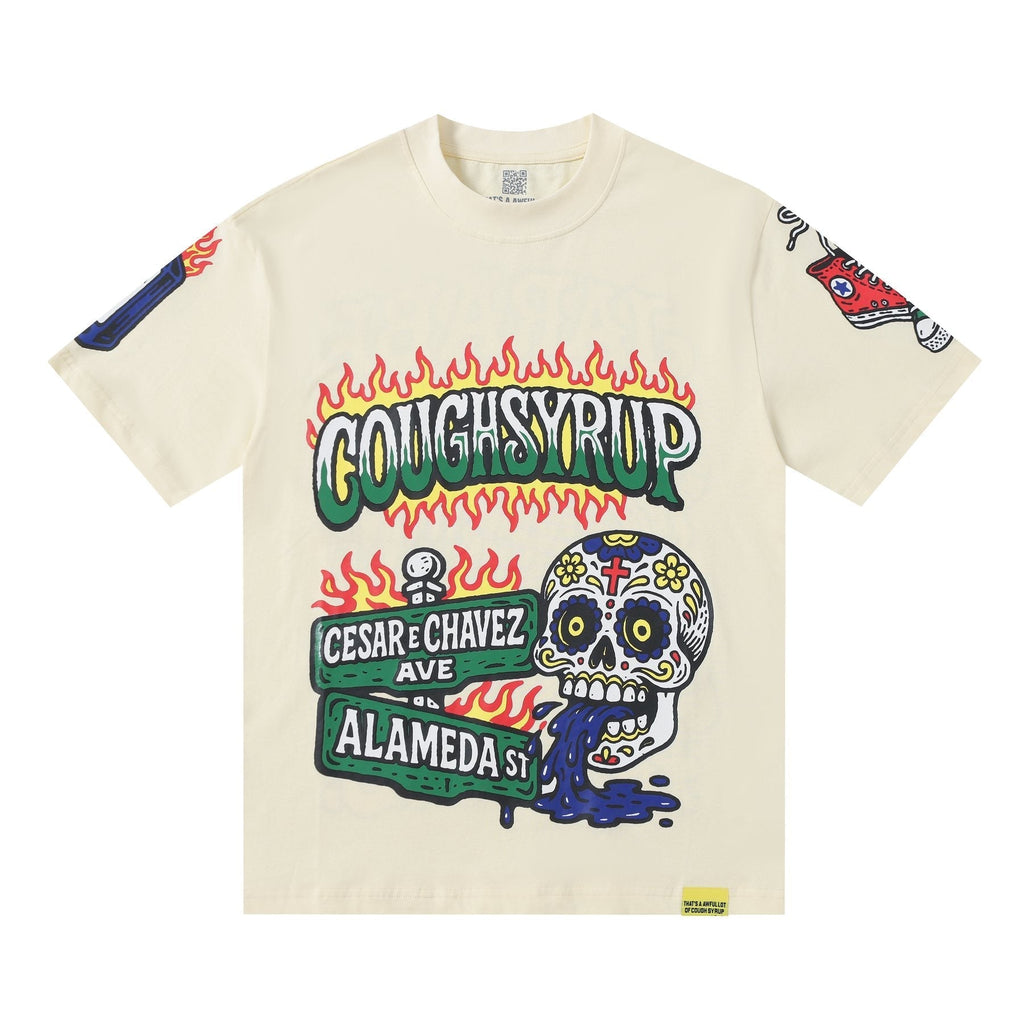 THAT'S A AWFUL LOT OF COUGH SYRUP Front & Back Graphic Short-Sleeve T-Shirt
