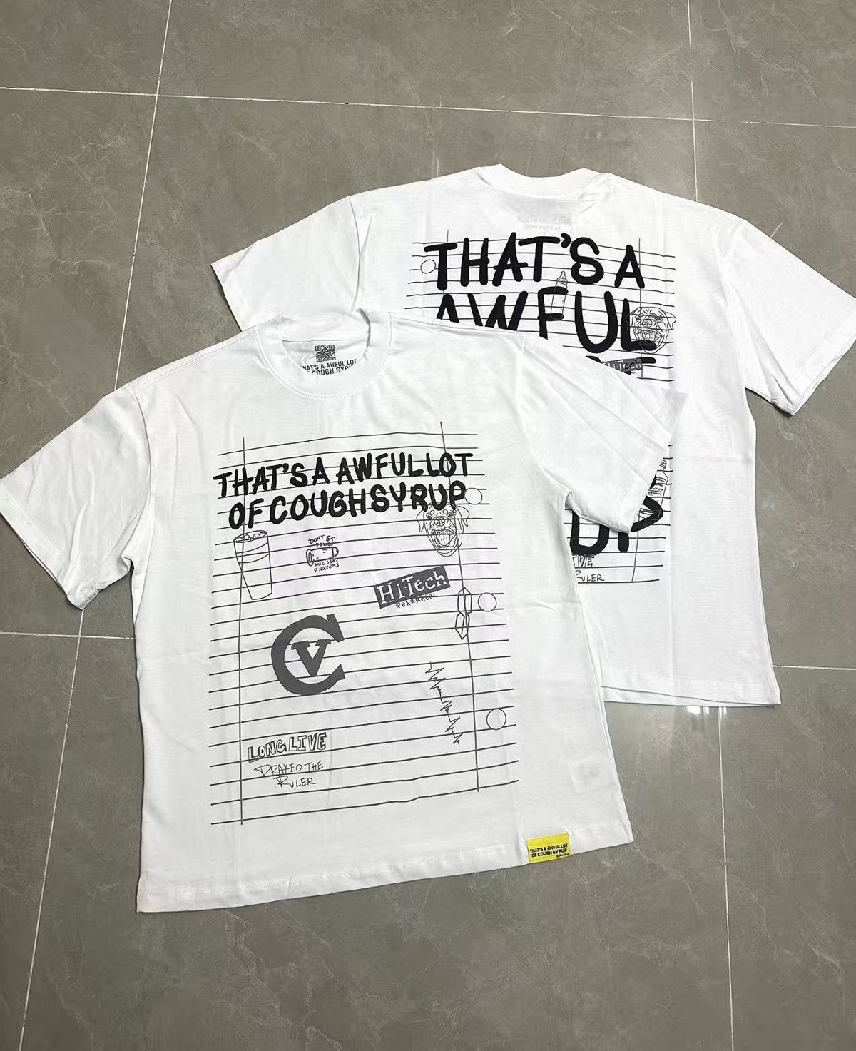THAT'S A AWFUL LOT OF COUGH SYRUP Front & Back Graphic T-Shirt