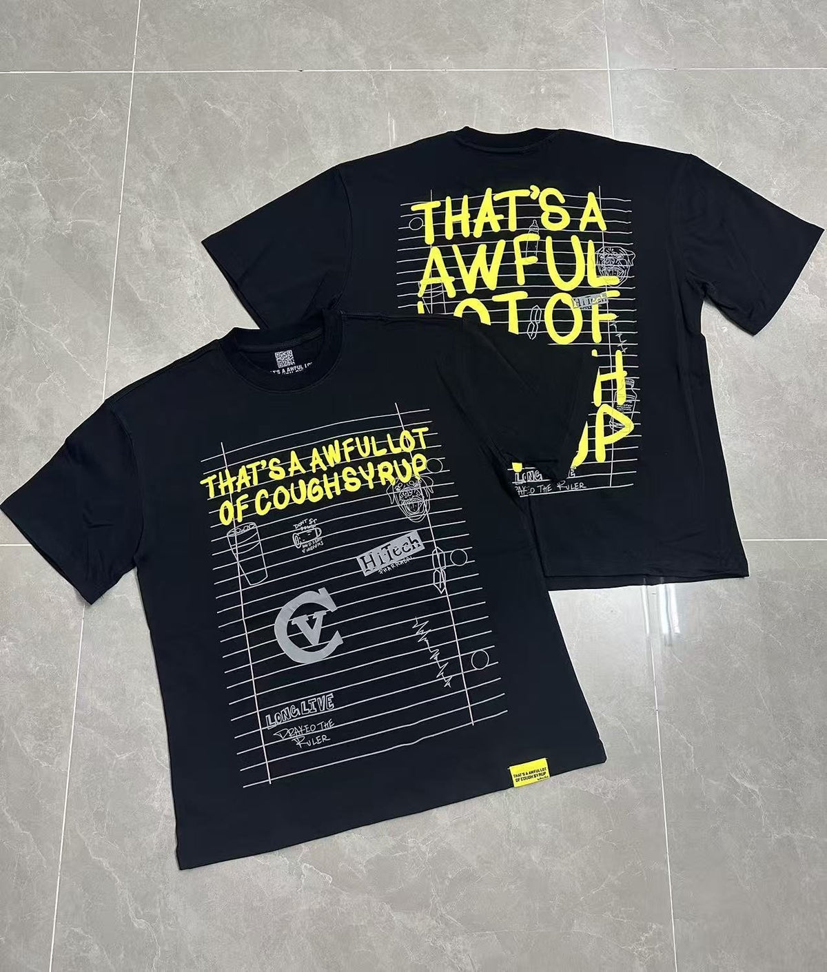 THAT'S A AWFUL LOT OF COUGH SYRUP Front & Back Graphic T-Shirt