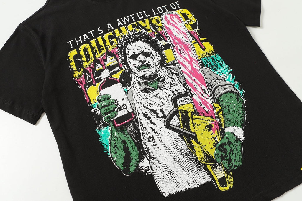 THAT'S A AWFUL LOT OF COUGH SYRUP Distressed Graphic T-Shirt