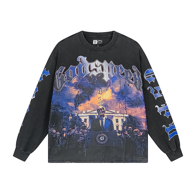 Godspeed Mansion Graphic Long-Sleeve T-Shirt