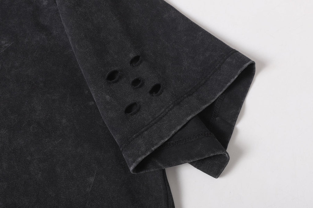 Godspeed Distressed Rhinestone Graphic T-Shirt