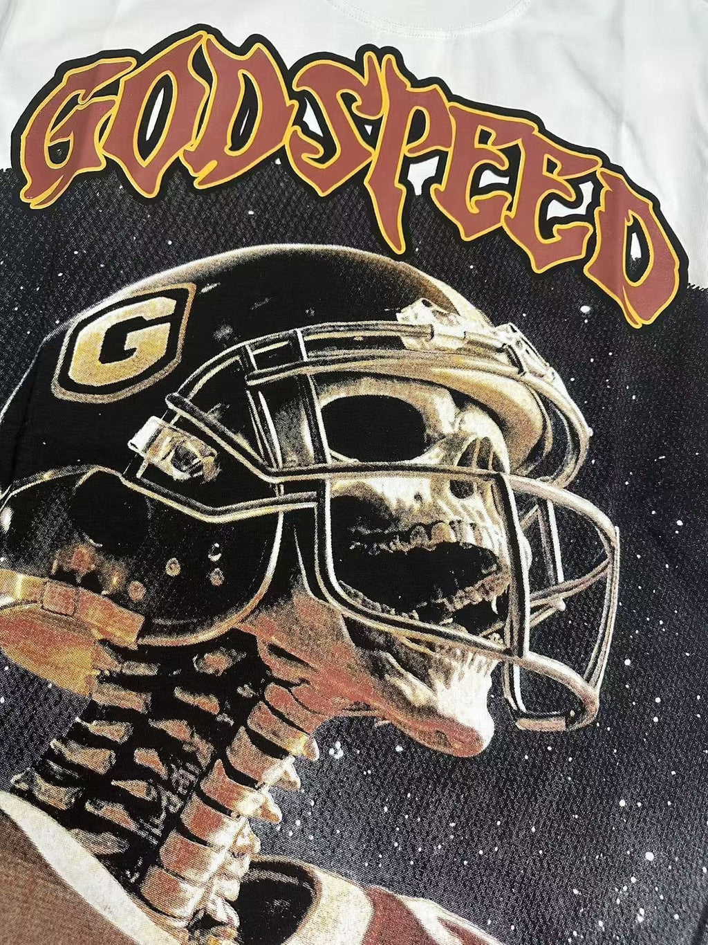 Godspeed Football Skeleton Graphic Short-Sleeve T-Shirt