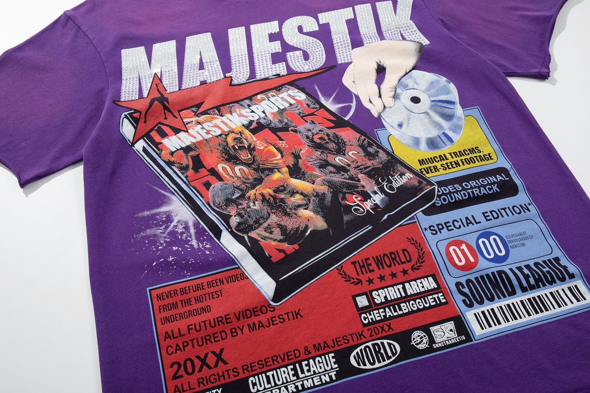 MAJESTIK Purple Tour Graphic T-Shirt